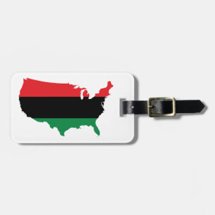 African American _ Red, Black & Green Colors Luggage Tag