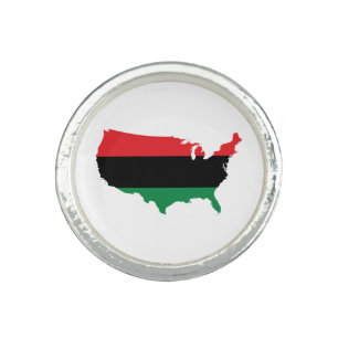 African American _ Red, Black & Green Colors Ring