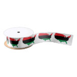 African American _ Red, Black &amp; Green Colors Satin Ribbon