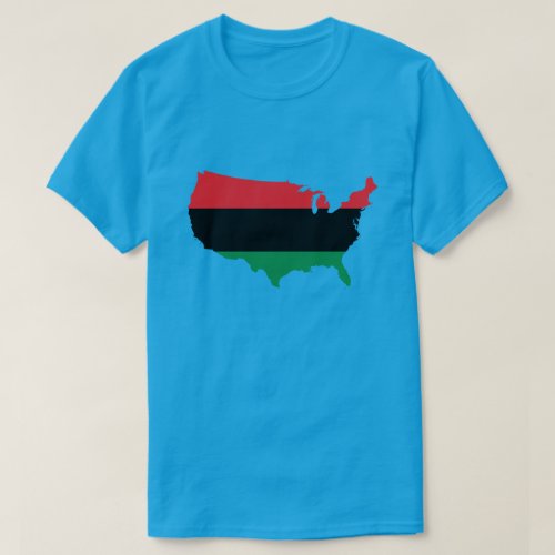 African American _ Red Black  Green Colors T_Shirt