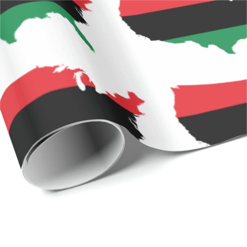 African American _ Red Black  Green Colors Wrapping Paper