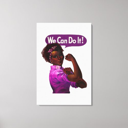 African American Rosie the Riveter Black History Canvas Print