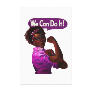 African American Rosie the Riveter Black History Canvas Print