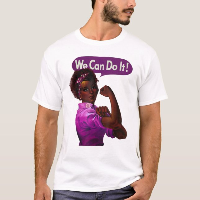 African American Rosie the Riveter Black History T-Shirt (Front)