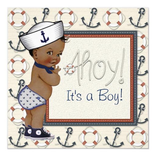 African American Baby Shower Invitations Boy 4