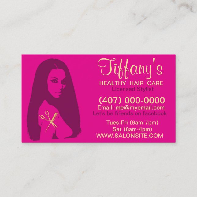 African American Salon Business/Appointment Cards (Front)