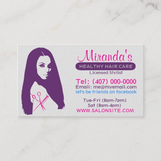 Customizable African American Salon Business/Appointment Cards Business Cards
