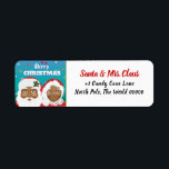 African American Santa and Mrs Claus Christmas Label<br><div class="desc">Santa and Mrs. Claus.</div>