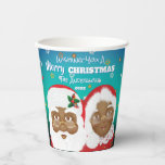 African American Santa and Mrs Claus Christmas Paper Cups<br><div class="desc">Santa and Mrs. Claus.</div>