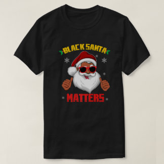 African American Santa Black Matters Christmas Gif T-Shirt