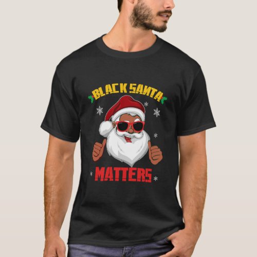 African American Santa Black Matters Christmas Gif T_Shirt