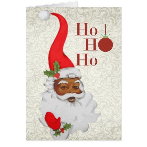 African American Santa Christmas Card | Zazzle