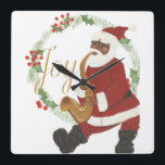 African American Santa Christmas Clock<br><div class="desc">I painted this black Santa Claus for my kids so they'd have a Santa that looked like them. I hope you enjoy him!</div>