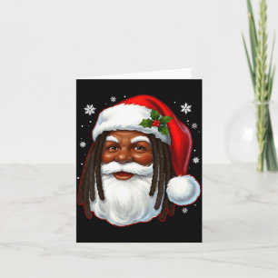 African American Santa Christmas Cool Black X-mas Card