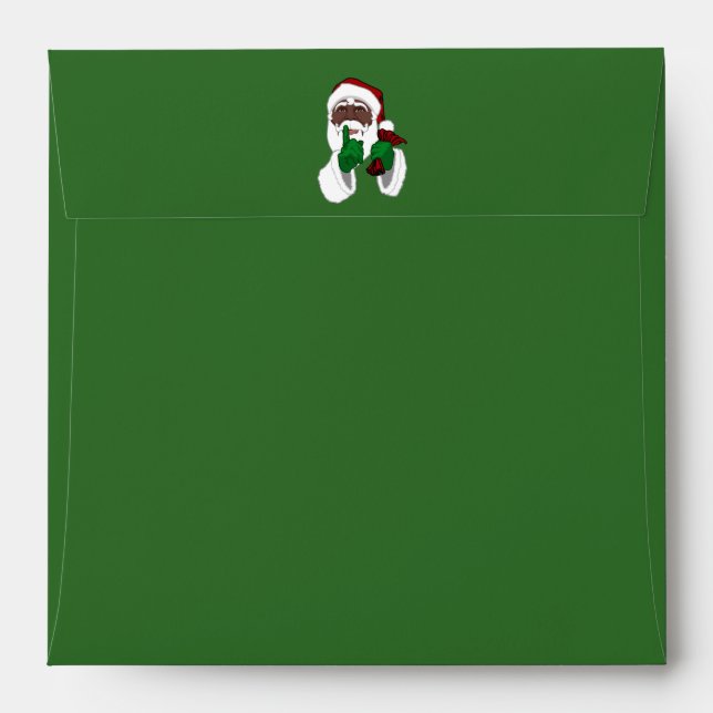African American Santa Christmas Envelopes (Back (Top Flap))