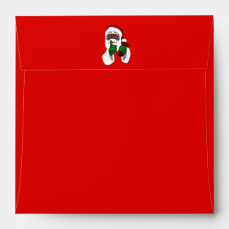 African American Santa Christmas Envelopes
