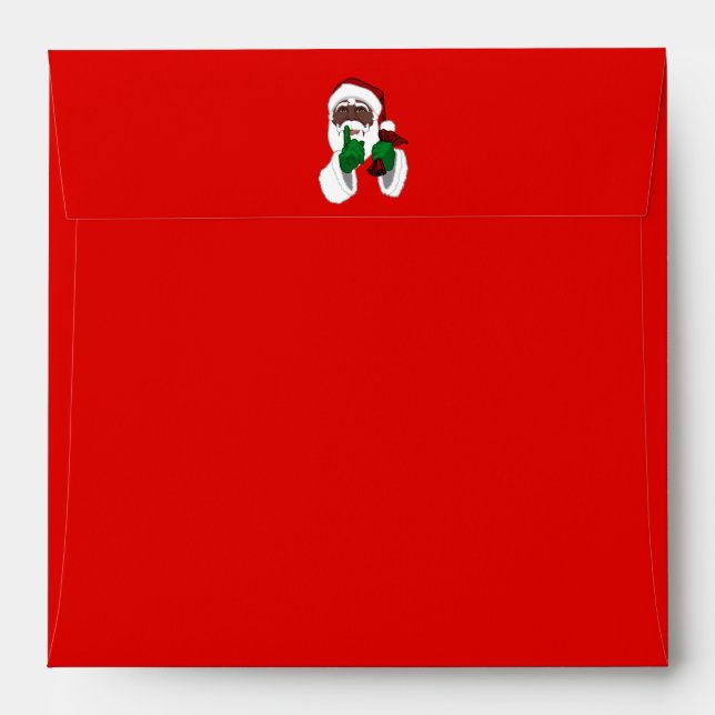African American Santa Christmas Envelopes (Back (Top Flap))