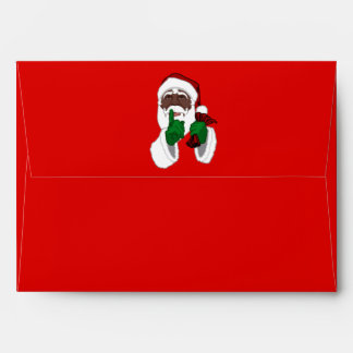 African American Santa Christmas Envelopes Custom