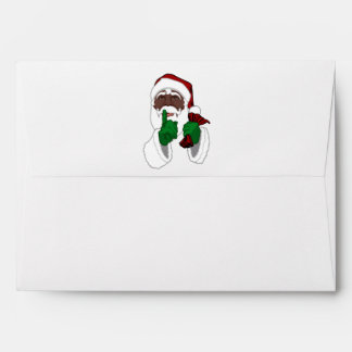 African American Santa Christmas Envelopes Custom