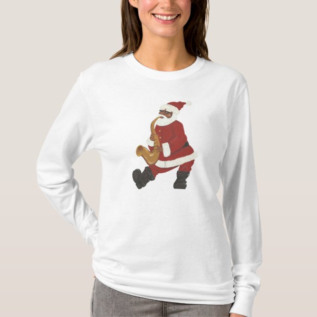African American Santa Christmas Shirt (Front)