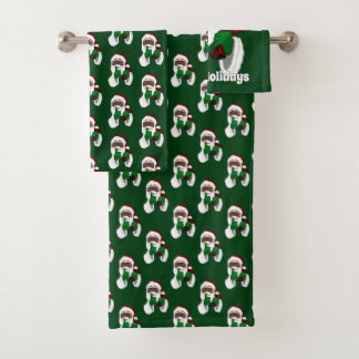 African American Santa Christmas Towels & Decor