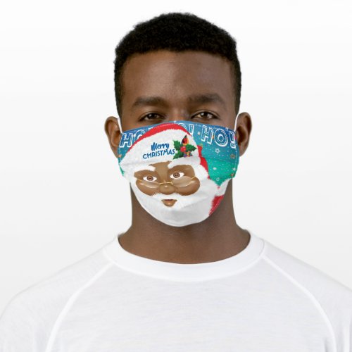 African American Santa Claus Christmas Adult Cloth Face Mask