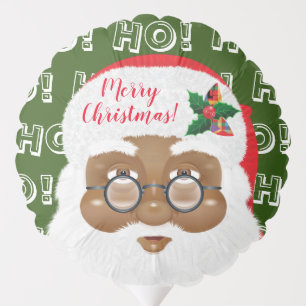 African American Santa Claus Christmas Holiday Balloon