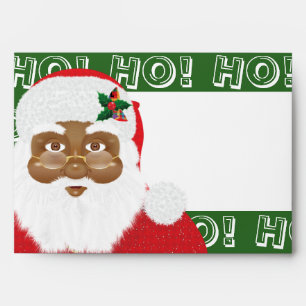 African American Santa Claus Christmas Holiday Envelope