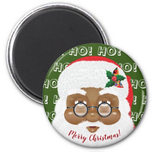 African American Santa Claus Christmas Holiday Magnet