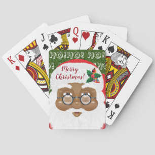 African American Santa Claus Christmas Holiday Poker Cards