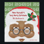 African American Santa Claus Christmas Holiday Wine Label<br><div class="desc">Santa Is Merry And Bright.</div>
