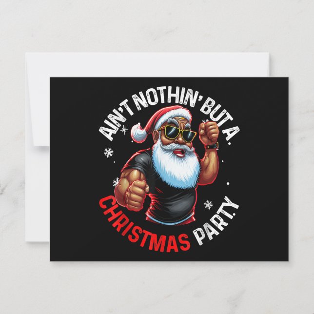 African American Santa Claus Christmas Pajama (Front)