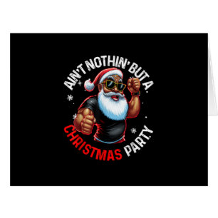African American Santa Claus Christmas Pajama Cards