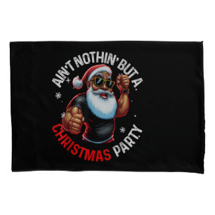 African American Santa Claus Christmas Pajama Pillow Case