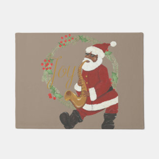 African American Santa Claus Doormat