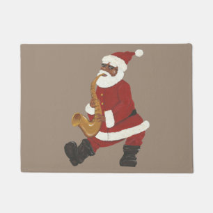 African American Santa Claus Doormat