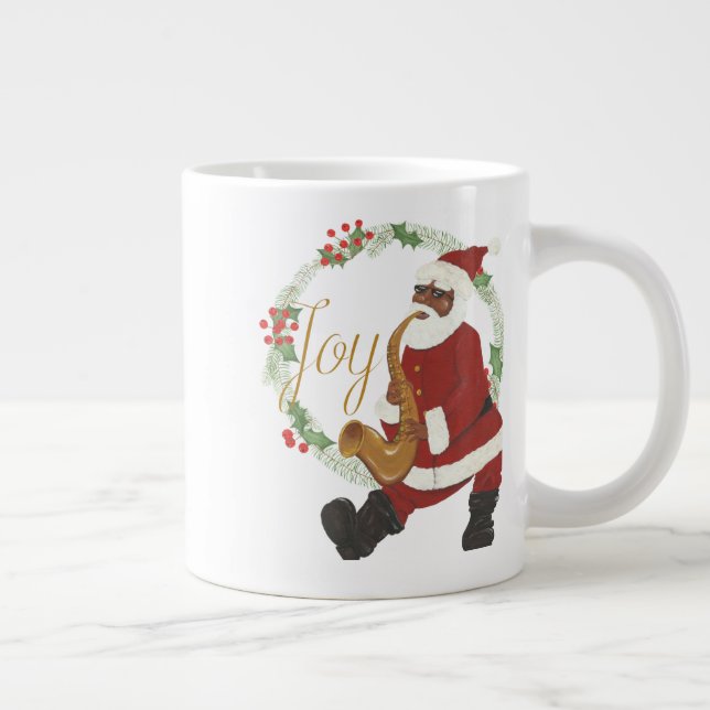 African American Santa Claus Giant Coffee Mug (Right)