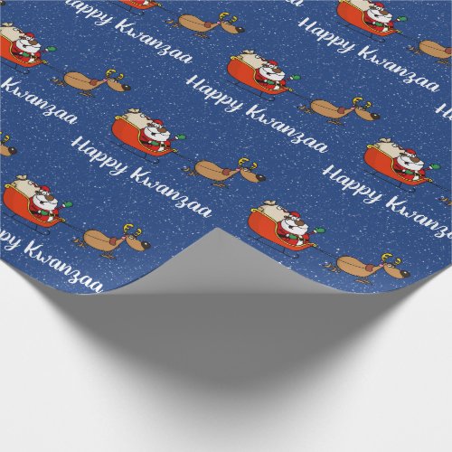 African American Santa Claus Kwanzaa Celebration Wrapping Paper