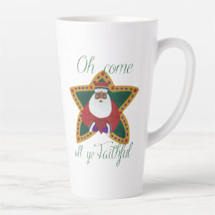 African American Santa Claus Latte Mug