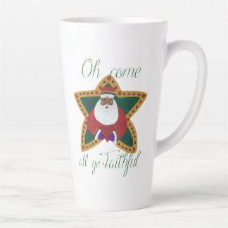African American Santa Claus Latte Mug