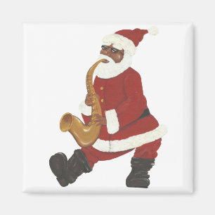 African American Santa Claus Magnet
