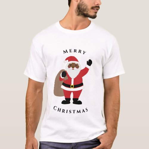 African American Santa Claus T_Shirt 