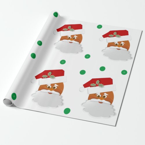African American Santa Claus Wrapping Paper