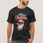 African American Santa Funny Christmas Pajama Cool T-Shirt