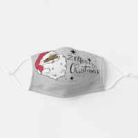 African American Santa Merry Christmas Adult Cloth Face Mask