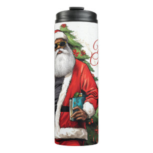 African American Santa Stainless Tumbler