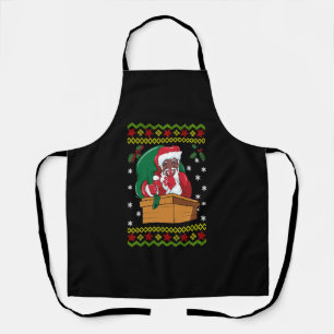 African American Santa Ugly Christmas Apron