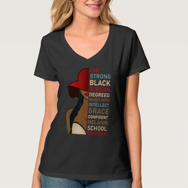 African American School Counselor Appreciation T-Shirt (Front)