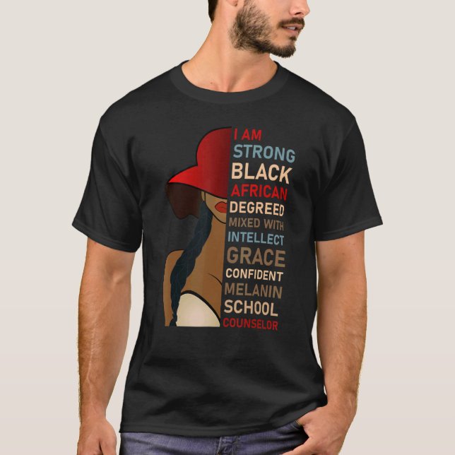 African American School Counselor Appreciation T-Shirt (Front)