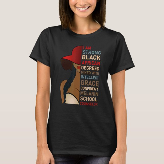 African American School Counselor Appreciation T-Shirt (Front)